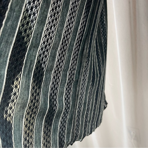 BECCA Crochet Striped Pants Beach Cover-Up Open sides Black & Gray Size S/P - Picture 8 of 16